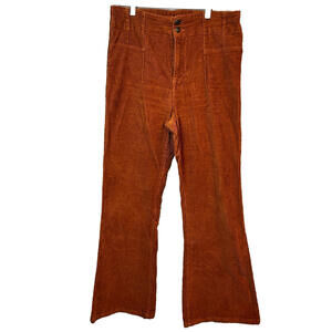 Kensie Jeans Women's Rust Brown Corduroy Flares